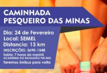 Sábado tem caminhada até o Pesqueiro das Minas caminhada-semel