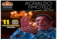 Agnaldo Timóteo faz show em Varginha no dia 11 de abril