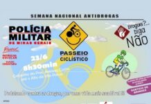 Polícia Militar realizará Passeio Ciclístico contra as drogas sábado (23)