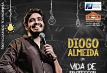 Diogo Almeida apresenta o stand up “Vida de Professor” em Varginha