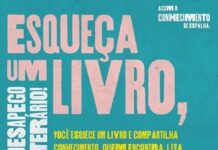 Campanha “Esqueça um livro” acontece nesta quinta, 25 de julho, Dia do Escritor