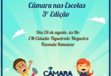 O projeto Câmara nas Escolas visita a Escola Municipal Cláudio Figueiredo Nogueira