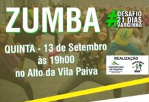 Hoje tem Zumba no alto da Vila Paiva