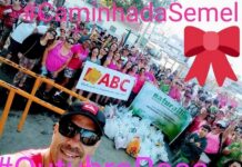 Caminhada arrecadou alimentos e conscientizou sobre o Outubro Rosa