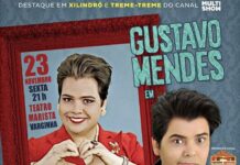 Gustavo Mendes se apresenta no Teatro Marista nesta sexta-feira