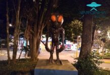 Estátuas do ET de Varginha são restauradas pela cidade