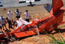 Duas pessoas morrem em queda de avião em Guapé