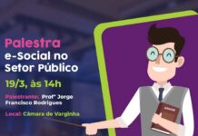 Escola do Legislativo traz palestra gratuita sobre e-Social em Varginha