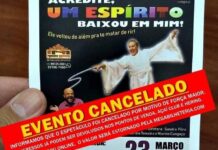 Comédia “ACREDITE, UM ESPÍRITO BAIXOU EM MIM” é cancelada