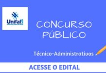 UNIFAL abre concurso com vagas para Alfenas e Poços de Caldas concurso unifal
