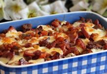 Especial dia das mães: Gratinado de Batata com Mignon e Calabresa