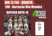 Bateria Nota 10 participa do #Desafio 15 Dias Varginha nesta quarta bateria nota 10