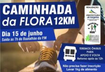 Neste sábado tem Caminhada da Flora, o percurso é de 12 km caminhada da flora