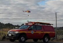 Bombeiros combatem dois incêndios florestais na mesma área
