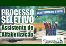 Prefeitura de Campanha contrata assistente de alfabetização