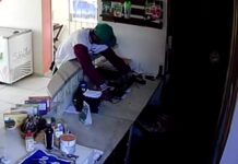 Vídeo mostra homem furtando restaurante na Vila Pinto