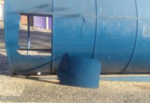 Ponto de ônibus é depredado no centro de Varginha