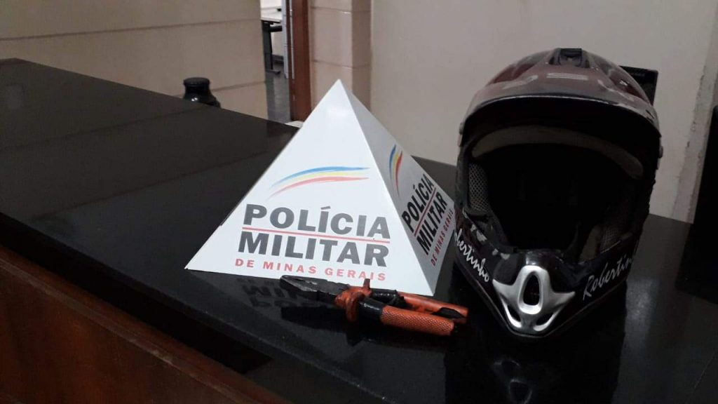 furto em varginha capacete apreendido