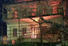 Incêndio destrói casarão antigo em Poços de Caldas Casarão