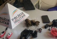 Mulher que levaria celulares e drogas para presídio é presa em Varginha Drogas e Celulares