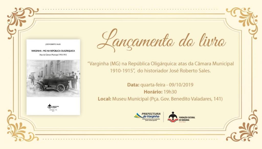 convite lançamento livro varginha