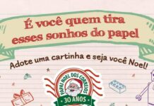 Hoje é o último dia para apadrinhar uma das cartinhas para o Papai Noel Papai Noel