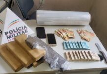 PM aprende 4 kg de maconha e R$18 mil em dinheiro no Barcelona apreensao no barcelona