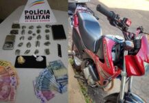 Casal é preso com drogas após tentar fugir da PM em Varginha drogas varginha