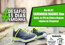 Neste domingo (9) tem caminhada em Varginha. Percurso de 8 km caminhada clinica magnus