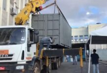 Containers estão sendo montados em Varginha para atendimentos durante a pandemia containers varginha
