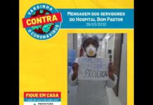 Servidores do Hospital Bom Pastor fazem vídeo com mensagem para a população