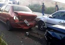 Engavetamento em Varginha deixa 03 pessoas feridas engavetamento em varginha