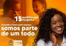 15 MEDIDAS POR VARGINHA: Fazendo a nossa parte porque somos parte de um todo Câmara de Varginha