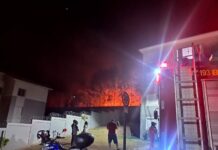 Bombeiros apagam incêndio após 5 horas de trabalho Fogo