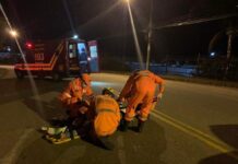 Motociclista fica ferido em acidente no bairro Imaculada Acidente no bairro Imaculada