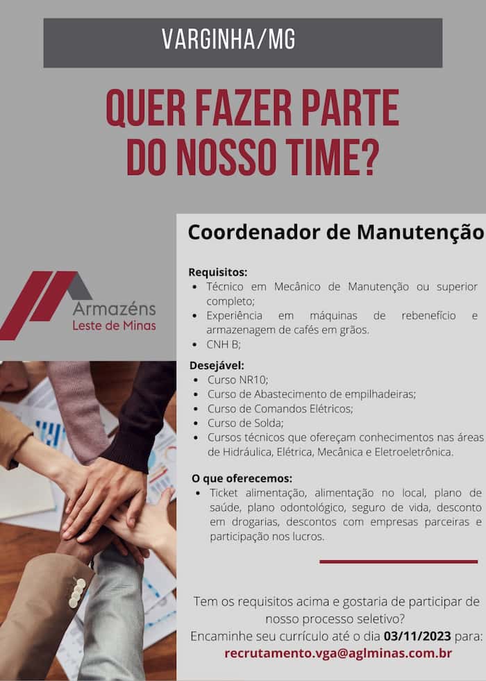 vaga de emprego varginha