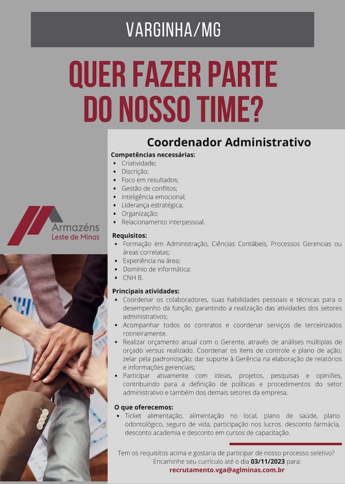 vaga de emprego varginha