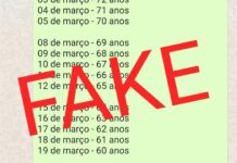 Cronograma de vacinação de idosos contra a Covid-19 em Varginha é Fake News Notícia Falsa