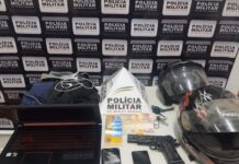 Mulher é assaltada em frente de casa, PM prendeu autor do roubo Produtos recuperados pela PM Varginha