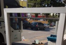 Abrigos de ônibus são vandalizados no centro e no bairro Carvalhos em Varginha vandalismo varginha