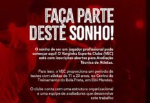 Varginha Esporte Clube – VEC, abre inscrições para as avaliações técnicas Varginha Esporte Clube