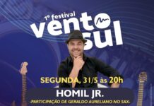 Homil Jr é a atração desta segunda no Festival Vento Sul. Confira a programação completa 1º Festival Vento Sul Homil Jr