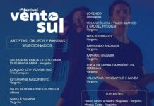 Veja quem são os artistas selecionados para o 1º Festival Vento Sul Festival Vento Sul artistas selecionados