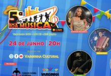 Estephanie Nascimento e banda esquentam live do arraiá do 5ª da Boa Música Estephanie Nascimento e banda 5ª da Boa Música