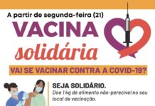 Campanha Vacina Solidária continua no Drive Thru em frente ao INPREV Campanha Vacina Solidária
