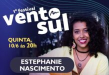 Festival Vento Sul apresenta nesta quinta Estephanie Nascimento com show “Música de Preto” Estephanie Nascimento Festival Vento Sul