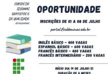 IFSULDEMINAS oferece cursos de idiomas gratuitos. Inscrições terminam nesta quinta (8) Cursos de Idiomas gratuitos ifsuldeminas