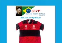 Lar São Vicente vai sortear camisa do Flamengo autografada por Zico Camisa flamengo autografado zico