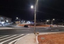 Rotatória do bairro Santa Maria recebe iluminação de Led rotatória