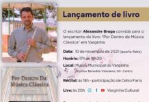Flautista Alexandre Braga lança livro no Museu Municipal de Varginha Livro Alexandre Braga